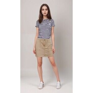 Hudson Denim Mini Skirt‎ Women Sz 26 Yellow 100% Cotton Pocket Summer NWT